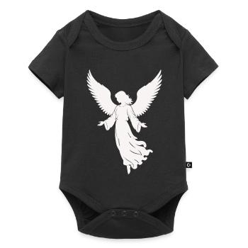 Angel silhouette with wings - Baby Premium short-sleeve bodysuit - black - Front