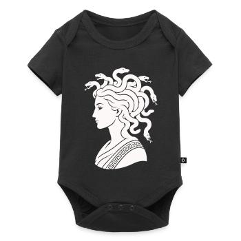 Medusa Kopf mit Schlangen - Baby Premium Kurzarmbody - Schwarz - Vorne