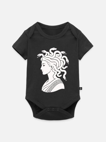 Medusa Kopf mit Schlangen - Baby Premium Kurzarmbody - Schwarz