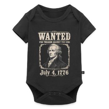 Gesucht wegen Hochverrats – Lustiger 4. Juli-Momen - Baby Premium Kurzarmbody - Schwarz - Vorne