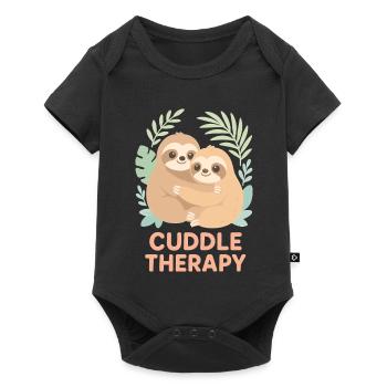 Cuddle Therapy: Cute sloths in the jungle - Baby Premium short-sleeve bodysuit - black - Front