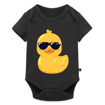 Sunglasses duck for summer - Baby Premium short-sleeve bodysuit - black - Front