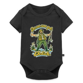 Angler Der war sooo groß - Baby Premium Kurzarmbody - Schwarz - Vorne