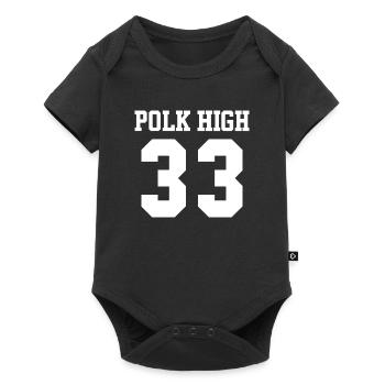 Polk High 33 - Baby Premium short-sleeve bodysuit - black - Front