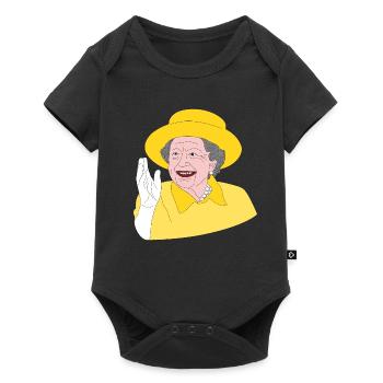 Elizabeth II - 70e anniversaire du trône - Chemise design - Body à manches courtes Premium Bébé - noir - Devant