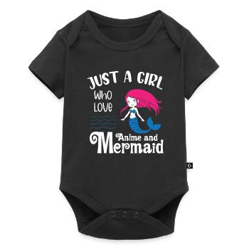 just A Girl Who Love Mermaid - Baby Premium short-sleeve bodysuit - black - Front