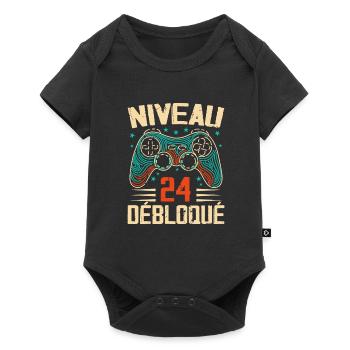 2000 24th Birthday Gifts, 24 Years Adventure - Baby Premium short-sleeve bodysuit - black - Front