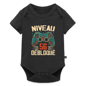 1968 56th Birthday Gifts, 56 Year Adventure - Baby Premium short-sleeve bodysuit - black - Front