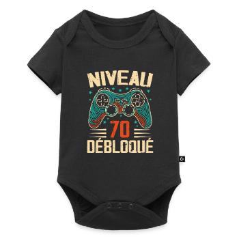 1954 cadeaux 70e Anniversaire, Aventure de 70 Ans - Body à manches courtes Premium Bébé - noir - Devant