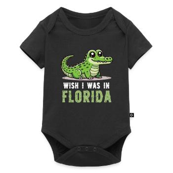 J’aimerais être dans le parc national des Everglades en Floride - Body à manches courtes Premium Bébé - noir - Devant