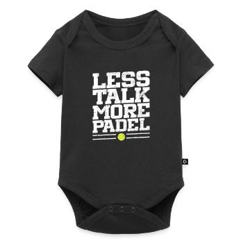 Less Talk More Padel Tennis Funny Gifts - Baby Premium short-sleeve bodysuit - black - Front