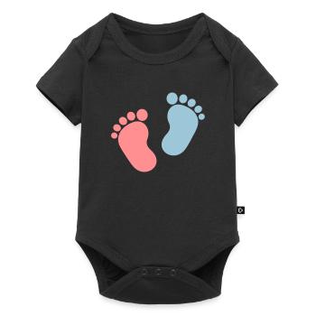 Baby feet - Baby Premium short-sleeve bodysuit - black - Front