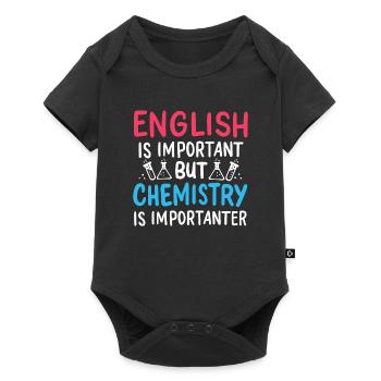 L'anglais drôle est important La chimie est - Body à manches courtes Premium Bébé - noir - Devant