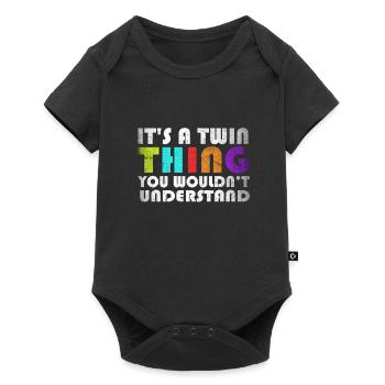 Twin Thing Twins Understand Secret - Baby Premium Kurzarmbody - Schwarz - Vorne