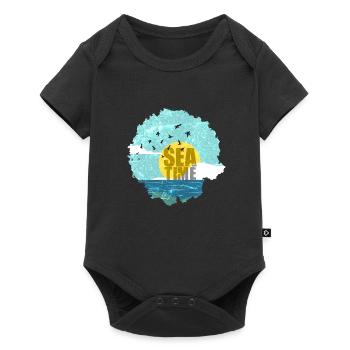 Sea Time Ocean Sun Beach Water Ship Swimming - Baby Premium short-sleeve bodysuit - black - Front