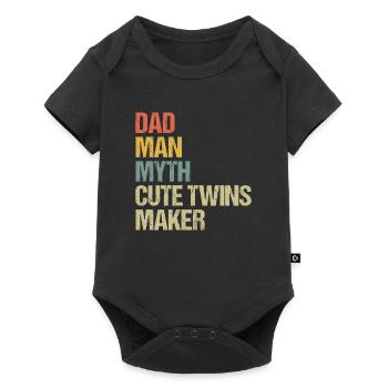 Vintage Dad The Man Myth Twin Maker Funny - Baby Premium short-sleeve bodysuit - black - Front