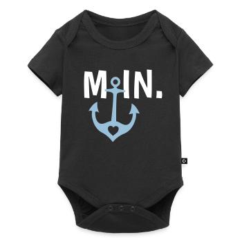 Moin. - Baby Premium Kurzarmbody - Schwarz - Vorne