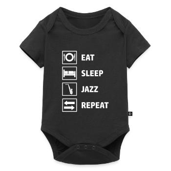 Jazz design for jazz fans - Baby Premium short-sleeve bodysuit - black - Front