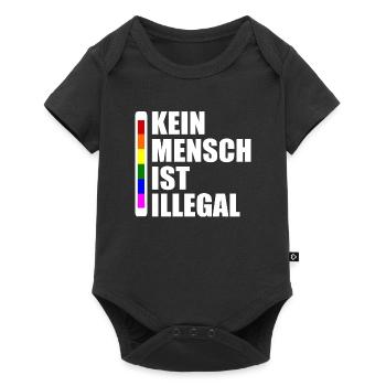 Kein mensch ist illegal - Baby Premium Kurzarmbody - Schwarz - Vorne