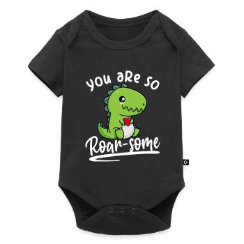 Vous êtes génial - jeu de mots Dino Roarsome Spuch - Body à manches courtes Premium Bébé - noir - Devant