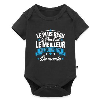 Le meilleur beau papa du monde - Body à manches courtes Premium Bébé - noir - Devant