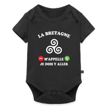 La bretagne m'appelle humour breton homme - Body à manches courtes Premium Bébé - noir - Devant
