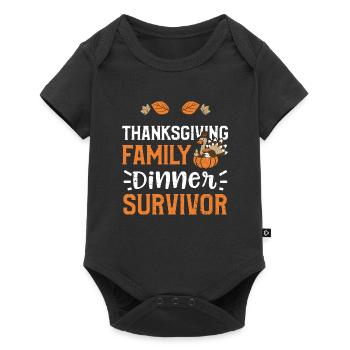 Thanksgiving Family Dinner Survivor - Baby Premium short-sleeve bodysuit - black - Front