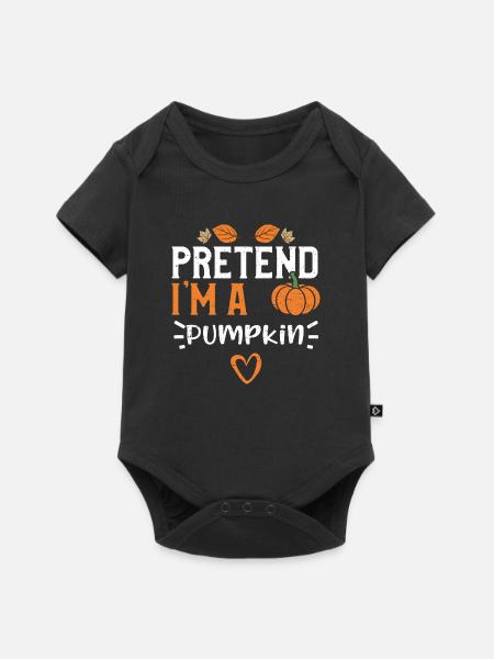 Pretend I'm A Pumpkin - Pumpkin - Baby Premium Kurzarmbody - Schwarz