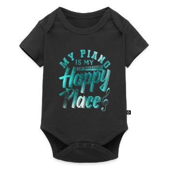 Piano - Baby Premium short-sleeve bodysuit - black - Front