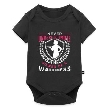 Kellnerin - Baby Premium Kurzarmbody - Schwarz - Vorne