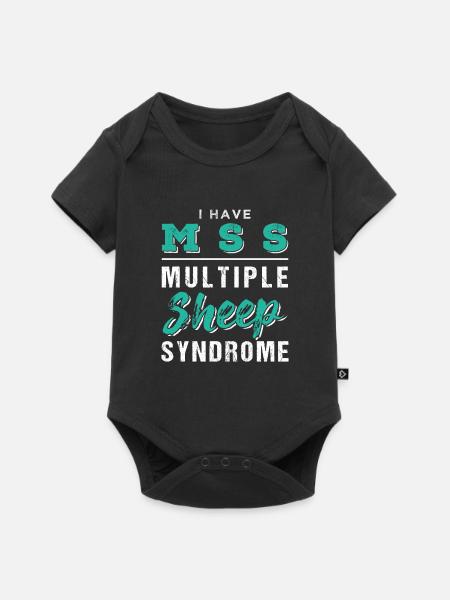 Schaf - Baby Premium Kurzarmbody - Schwarz