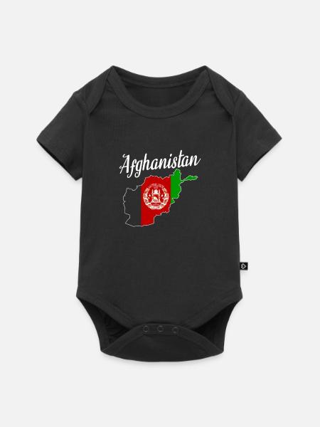 Afghanistan - Baby Premium Kurzarmbody - Schwarz