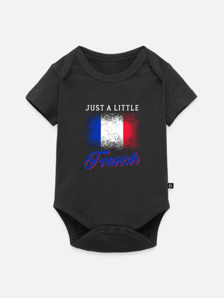 Frankreich - Baby Premium Kurzarmbody - Schwarz