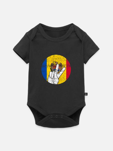 Moldau - Baby Premium Kurzarmbody - Schwarz