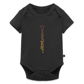Clarinet wind instrument musical instrument gift - Baby Premium short-sleeve bodysuit - black - Front