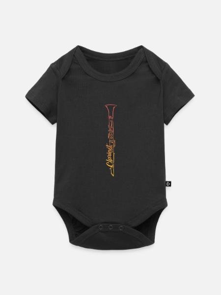 Clarinet wind instrument musical instrument gift - Baby Premium short-sleeve bodysuit - black
