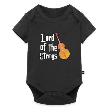 lord of the strings double bass music gift - Baby Premium short-sleeve bodysuit - black - Front