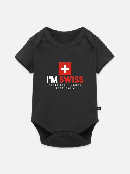Schweiz - Baby Premium Kurzarmbody - Schwarz