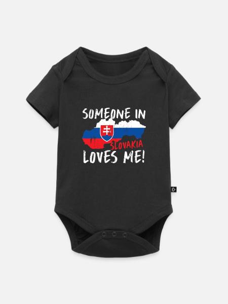 Slowakei - Baby Premium Kurzarmbody - Schwarz