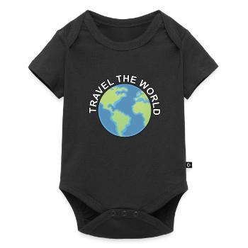 Travel The World Reisen Travel Welt Geschenk - Baby Premium Kurzarmbody - Schwarz - Vorne