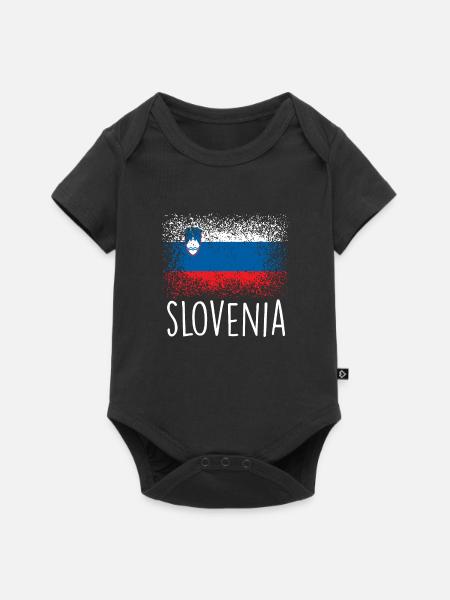 Slowenien - Baby Premium Kurzarmbody - Schwarz