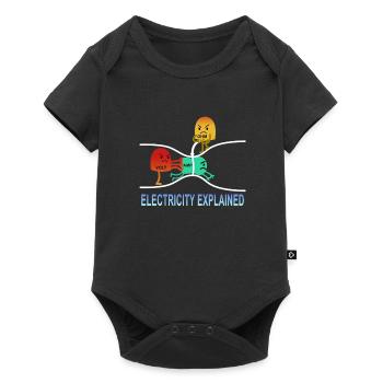 electricity explained Elektrik Ohm Volt Gift - Baby Premium short-sleeve bodysuit - black - Front