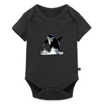 Orca - Baby Premium Kurzarmbody - Schwarz - Vorne