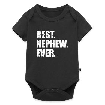 Neffe - Baby Premium Kurzarmbody - Schwarz - Vorne