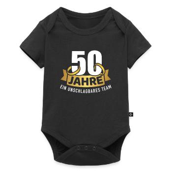Goldene Hochzeit - Baby Premium Kurzarmbody - Schwarz - Vorne