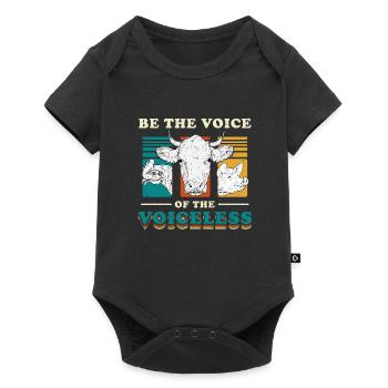 Be the Voice of the Voiceless Vegan Tierschutz - Body à manches courtes Premium Bébé - noir - Devant