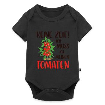 Gärtner Tomaten Tomate Gartenarbeit Strebergarten - Baby Premium Kurzarmbody - Schwarz - Vorne