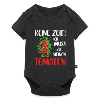 Gärtner Tomaten Tomate Gartenarbeit Strebergarten - Baby Premium Kurzarmbody - Schwarz - Vorne