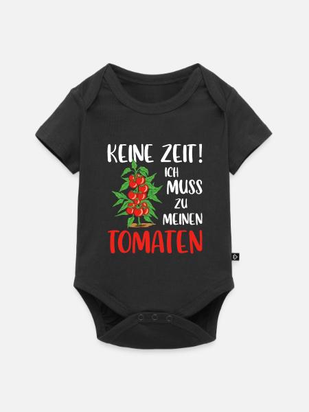 Gärtner Tomaten Tomate Gartenarbeit Strebergarten - Baby Premium Kurzarmbody - Schwarz