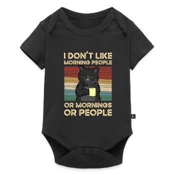 I Dont Like Morning People Vintage - Baby Premium short-sleeve bodysuit - black - Front
